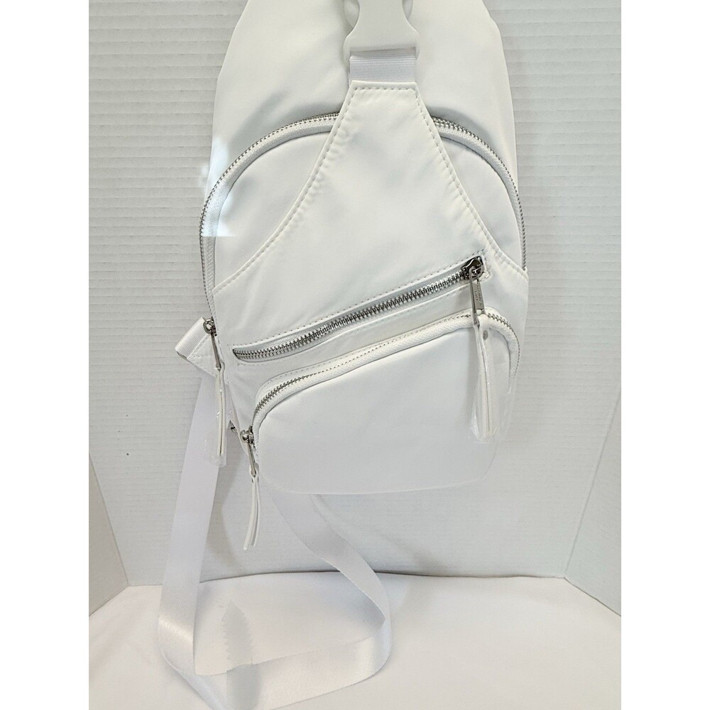 NEW Madden Girl CROSSBODY BAG Sling Purse Medium Backpack White 4 COMPARTMENTS